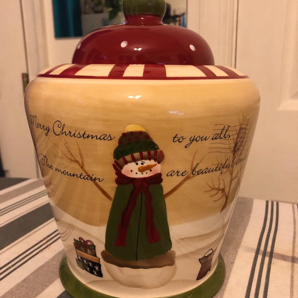 Ceramic Christmas Cookie Jar